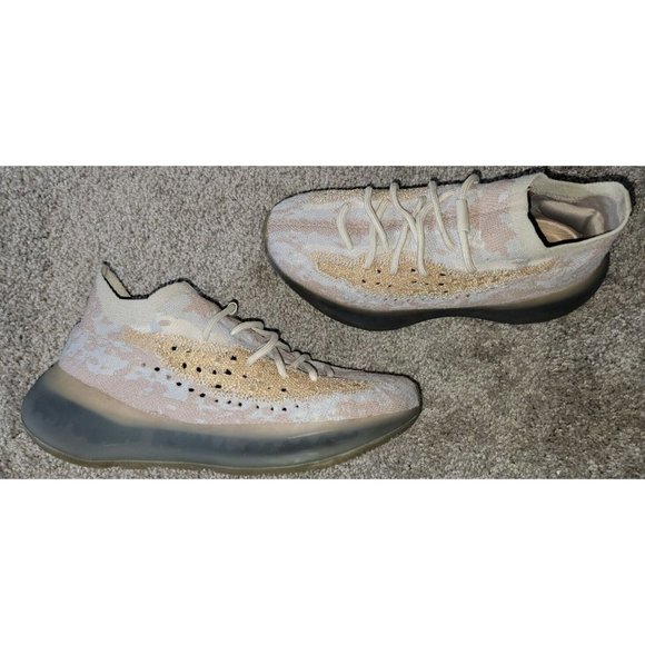 adidas gazelle silver green womens Adidas Yeezy Boost Alien 380 Pepper Light Gray Brown Lace Up Sneakers   Miami Lux Boutique